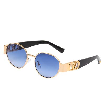 China Fashion Sunglasses Tops Wholesale Oval The Latest Fashion Sunglasses Men's And Women's Sunglasses Retro Small Round Lenses Customized for sale