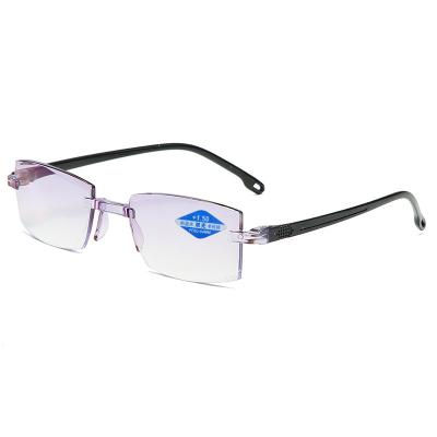 China Slim look far and near diamond cut edge double light presbyopic glasses shape anti blue light glasses 826 presbyopic glass for sale