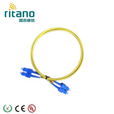 China PVC SM Duplex OS1 SC FTTH Optical Fiber Jumper With Chips for sale