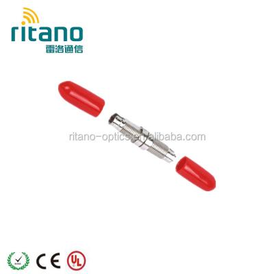 China PVC Or ABS SM DIN Fiber Optic Adapter / Adapter With Red Caps for sale