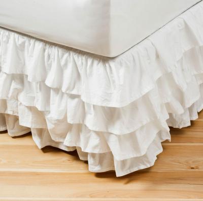 China Popular Products Multilayer Home Factory Supplier The Four Layers Of Pleated Elastic Bed Skirt for sale