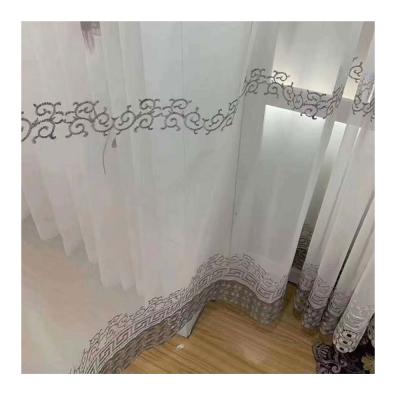 China The classic embroidery classic curtain takes the design and color shade curtain of the white gauze for sale