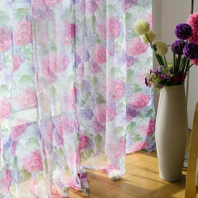 China Best Selling Blackout Products Nordic Style Pastoral Modern Simple Paper Printing Curtain For Living Room Bedroom for sale