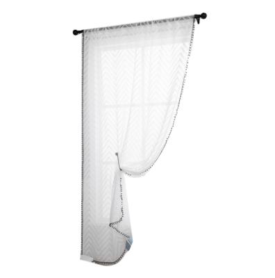 China Minimalist style kitchen curtain bay window in classic border exclusive tassel curtain supply of products for sale