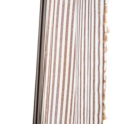 China Modern American Cafe Window Curtain Striped Cotton And Canvas Small Semi Shading For Bedroom Kitchen for sale