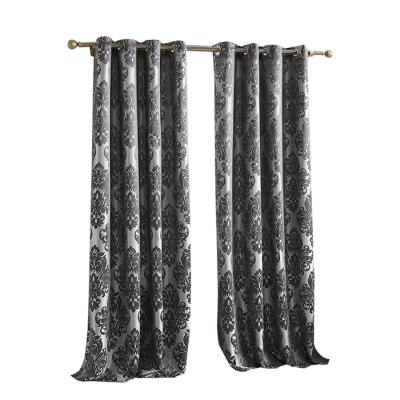 China blackout the modern popular products and simple polyester jacquard curtain fabric blackout curtains for sale