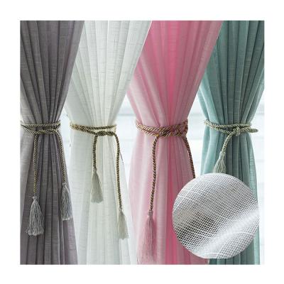 China Classic Ready Made Curtain Contracted Contemporary Pure Color Gauze Shade for sale