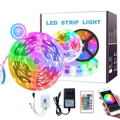 China High Quality 5 10 Meter Tuya APP Tuya Lux LED WiFi Smart RGB RGBIC Colorful Light Strip for sale