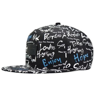 China 6-Panel High Quality Factory Custom Rubber Cap Patch All Over Print Hip-Pop Caps for sale