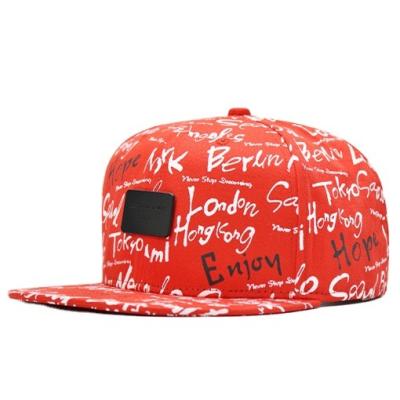 China 6-Panel Hat Factory OEM All Over Print Inside Lining And Inside Label Hip-pop Cap High Quality for sale