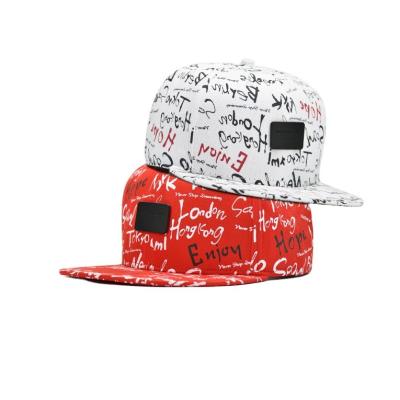 China 6-Panel Hat Street Style Factory OEM Logo Printing Pattern Rubber Hip-Noise Patch Hat for sale