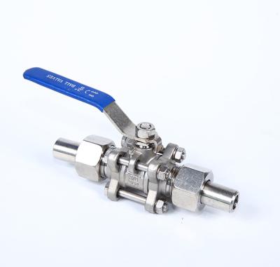 China General High Quality Strainless Streel Three Piece Female Thread Ball Valve for sale