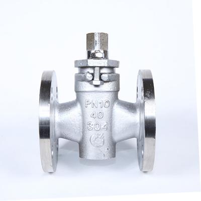 China General High Quality 304 Strinless Streel Flange Immediately Packing Type Plug Valve for sale