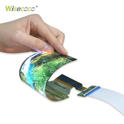 China Paper-thin flexible amoled display 1920x1080 6 inch curved screen 360 degree foldable 6 inch device Rollable portable panel for sale