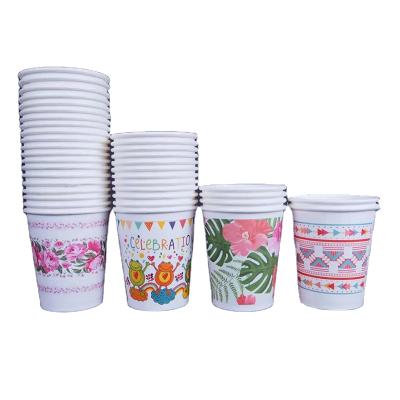 China Disposable high quality designs single wall pe coated paper cup type coffee paper cup for sale