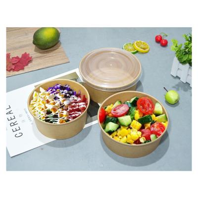 China Recyclable Hot Sale Household Outdoor Disposable Salad Wrapping Paper Hot Bowl for sale