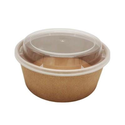 China Shop Recyclable Bamboo Paper Ice Cream Bowl Container Disposable Salad 48oz Soup Bowl for sale