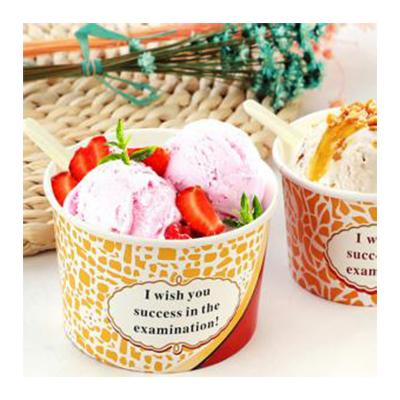 China Custom Print 12oz Food Grade Paper Bowl Eco Friendly Disposable Packaging Ice Cream Cups Recyclable 4 6 8 for sale