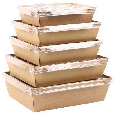 China Best Selling Brown Paper Boxes Disposable Paper Boxes Chocolate Paper Rice Box For Lunch for sale