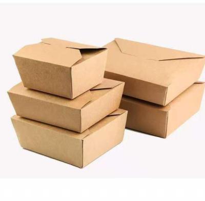 China Recyclable Hot Sale Paper Chocolate Box Packaging Lunch Box Disposable Paper Take Away Paper Kraft Paper Box for sale