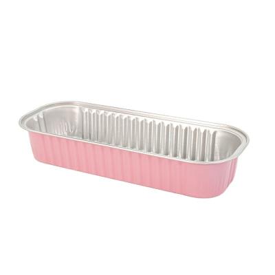 China 200ml Rectangle Disposable Aluminum Foil Container for Food Cooking and Taking-out for sale