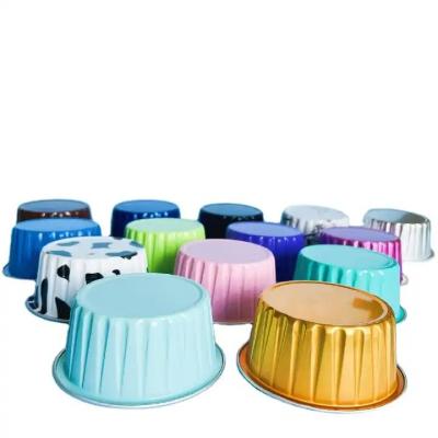 China 200ml Disposable Aluminum Foil Baking Cake Cup Container for Cheese Dessert Bread for sale