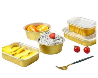 China Customized Shape Foil Box Aluminum Foil Container for Cakes in Kitchen Restaurant Bakery for sale