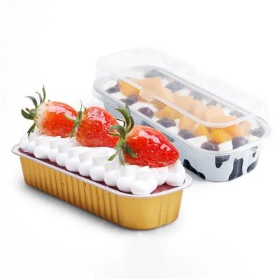 China 200ml Aluminum Foil Baking Cake Box for Cheese Dessert Bread Packaging Cup Disposable for sale