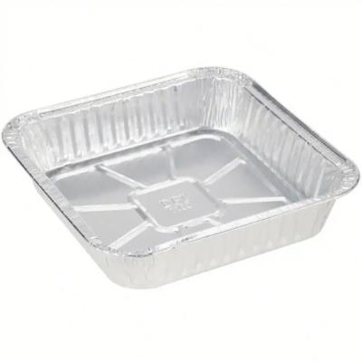 China Customized Logo Acceptable Disposable Aluminum Foil Takeaway Food Boxes with Lid for sale