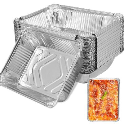 China 50/100Pcs Aluminum Foil Trays for Double Basket Air Fryers Food Grade Baking Pans for sale