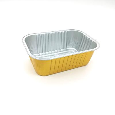 China Sealed Foil Lids and PET Lids 320ml Aluminum Foil Box for Takeaway Food Container for sale