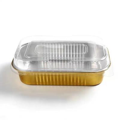 China Durable 220/1050 Disposable Foil Bake Pans Baking Tray Aluminium Food Foil Container for sale