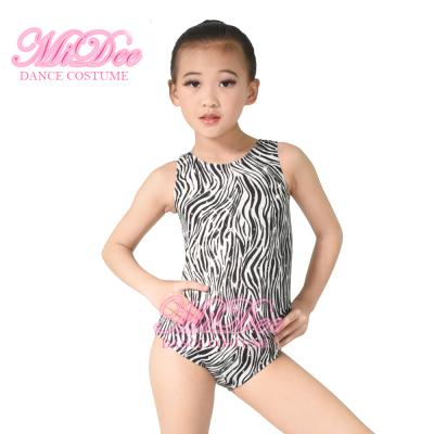 China MiDee Zebra Girls Gymnastics Dancer Leotard Dress Tap Dance Dresses Suits Swimming Suit Wear for sale