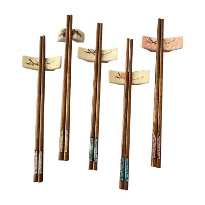 China Sustainable Hot-selling Product Family Set Public Chopsticks High Quality Color Printing Wooden Chopsticks for sale