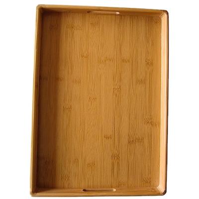 China Factory wholesale price bamboo dessert bamboo tray cake rectangular bamboo tray for sale