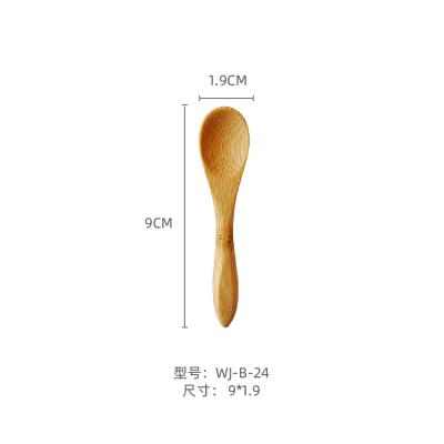 China Disposable Natural Eco-Friend Mini Wooden Bamboo Spoon 9cm for sale