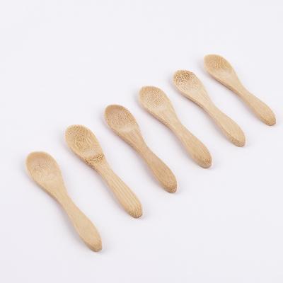 China Disposable High Quality Engravable Serving Powder Scoop Eco Mini Bamboo Spoon for sale