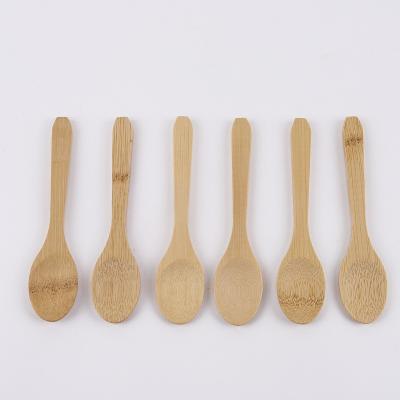 China Ice Cream Teaspoon Food Grade Bamboo Salad Wooden Spoon Mini Low Price Disposable Bamboo Spoon for sale