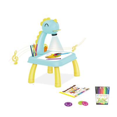 China Plastic Intelligent Educational Children Led Projector Multifunctional Kids Drawing Board Art And Crafts Painting Desk Toys for sale