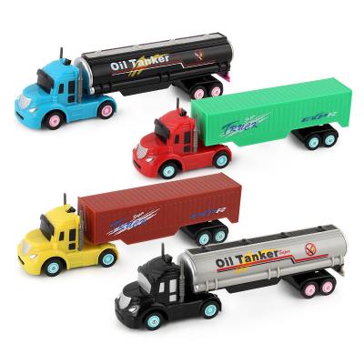 China Die-cast Remote Control Oil Plastic Shipping Electric Tow Container Trucks Trailer Vehicle Toy Car Model For Kid Electronic Newcomer for sale