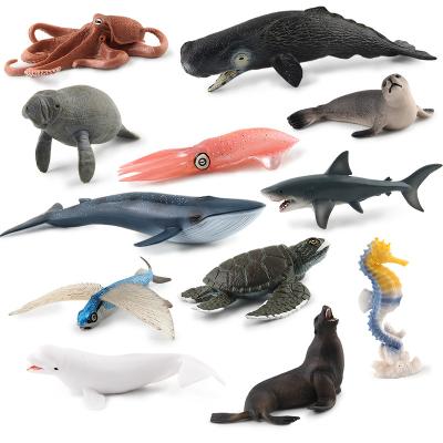 China Plastic educational simulation kids action figures PVC sea animal like real ocean figure Toys animal model for sale