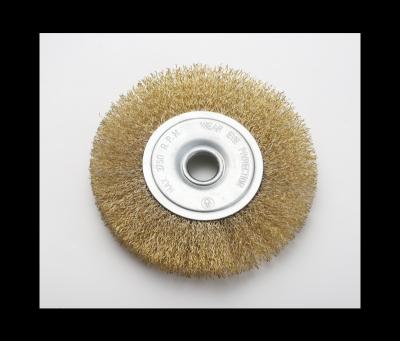 China Factory New Product Circular Lightweight Gold Steel Wire Brush POLISHING Durable Copper Clad Wire Brush for sale