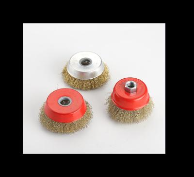 China 2022 new steel wire brush gold POLISHING copper coated polishing steel wire brush manufacturer-supplier for sale