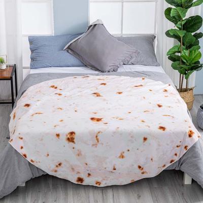 China New Design Microfiber Fabric Warm Fire Retardant Soft Digital Printing Indelible Fleece Blanket Burrito Blanket for sale