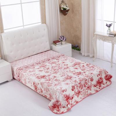 China Joyday's Anti-pilling Small Hot Style Raschel Mink Blanket Supplier from Wright Single Ply Embossed South Africa Floral Design Sale Light for sale