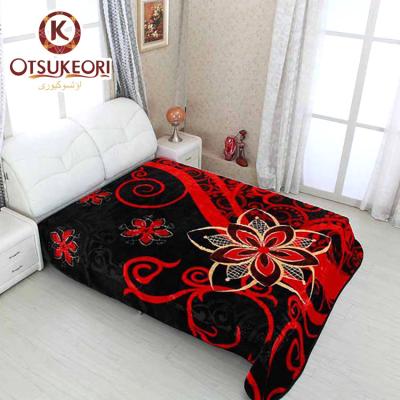 China JOYDAY 220x240cm 3.5kg Folded Polyester Arab 100% Geometric Winter Blanket Mink Blanket Print Super Soft Knitted Raschel Blanket NC; JIA for sale