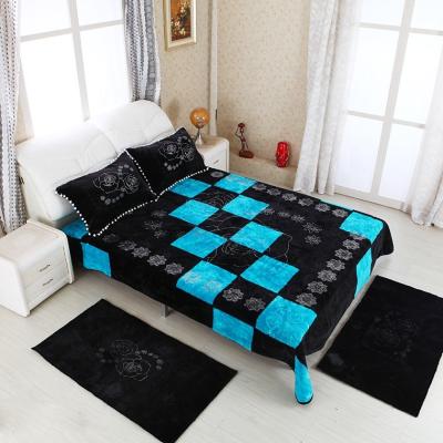 China 2017 New Products Silver Anti-pilling Double Sided Algeria 5pc Bedding Sets for sale