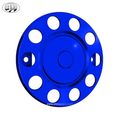 China 304 Stainless Steel EU/JP 225 T304 Stainless Steel Bus Hubcap Blue for sale