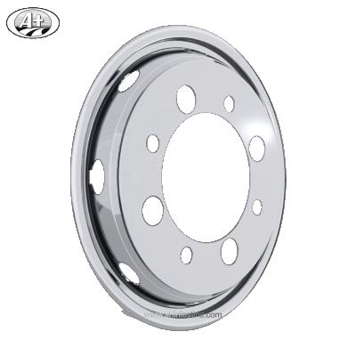 China EU 304 Stainless Steel 19.5 x 7.5 and 8.25 Trailer Truck Wheel Covers with Open Center for sale