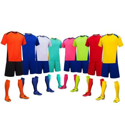 China Sets Customized Logo Kids Soccer Jersey Football Jersey Suits Adult Team Uniforms Training Running Suit for sale